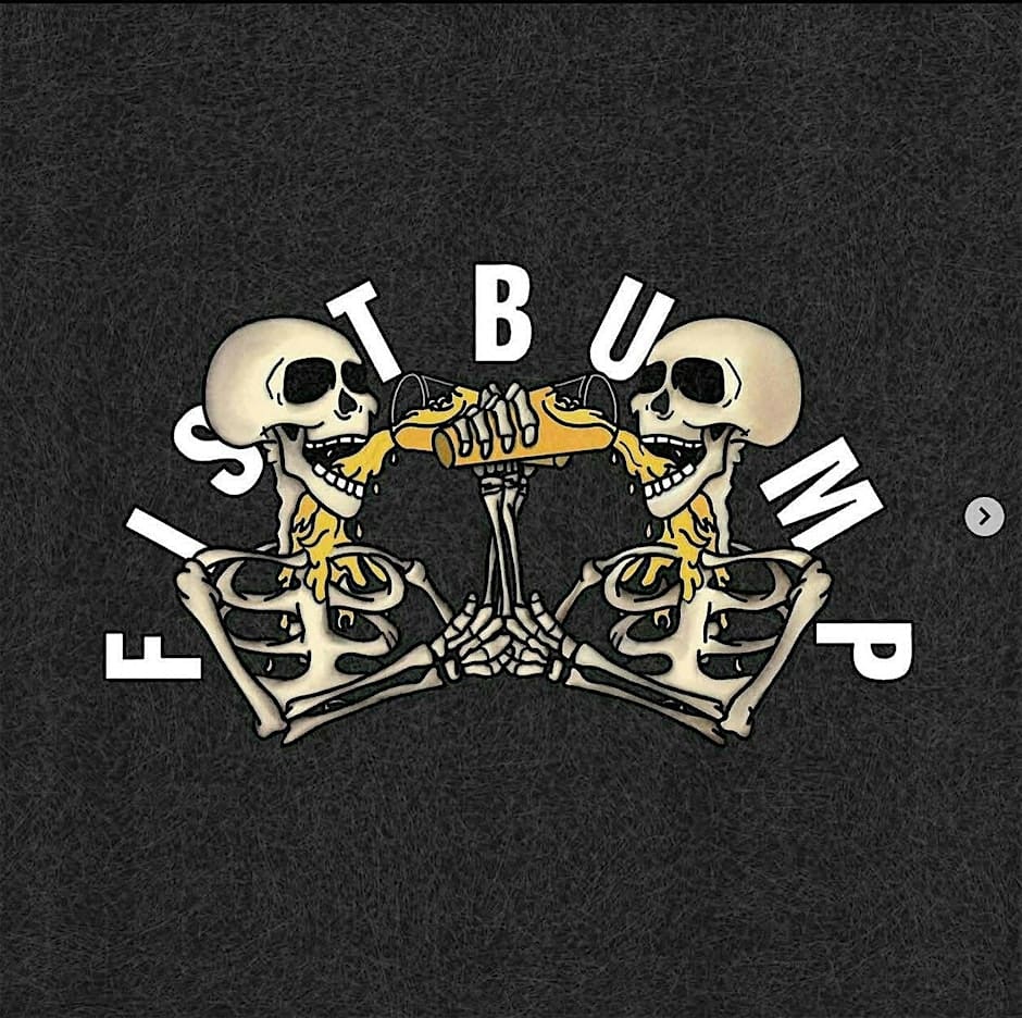 Fist Bump Fresno band skeleton artwork – live music at Club One Casino patio